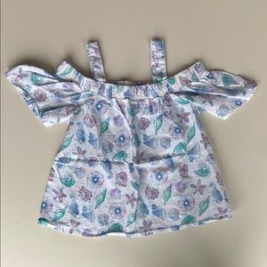 100% Cotton Seashell Off-Shoulder Top